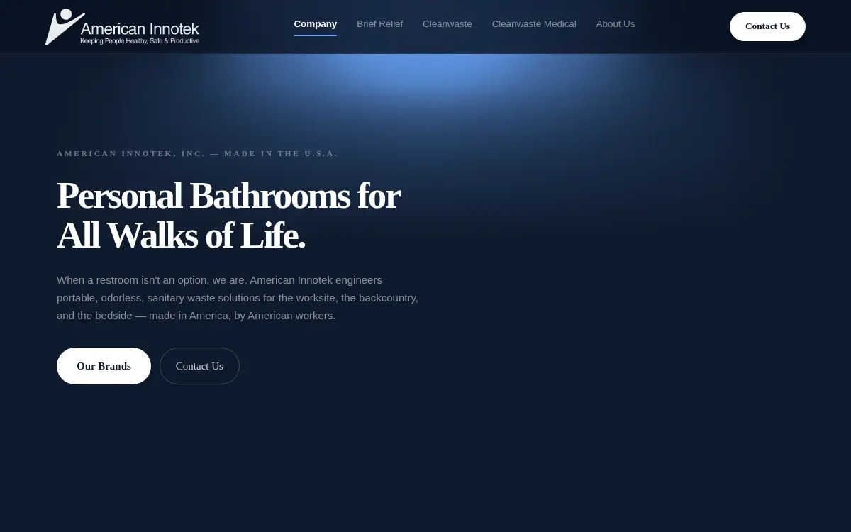 Homepage of American Innotek, INC.
