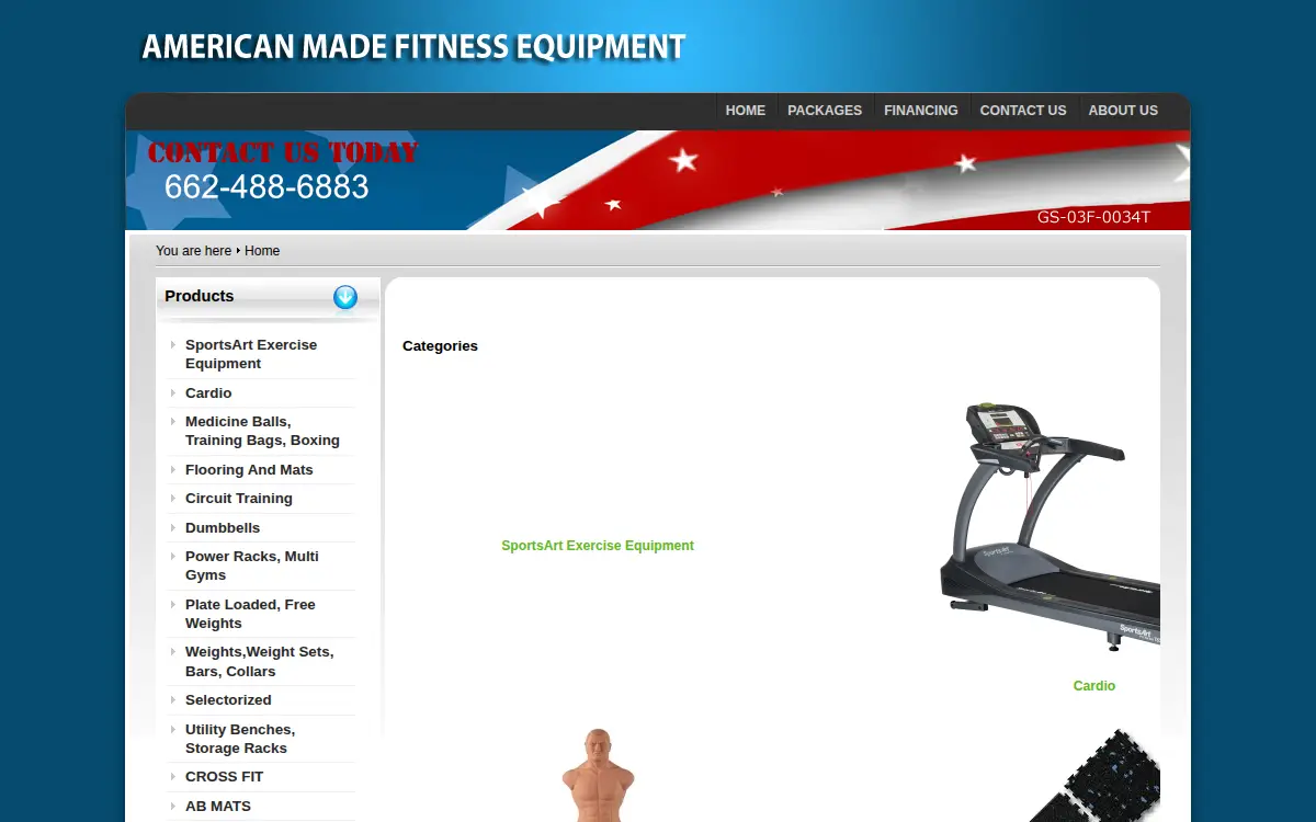 Homepage of American Made LLC