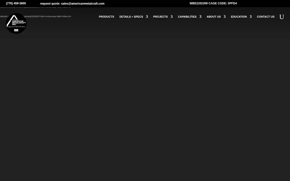 Homepage of American Metalcraft, INC.