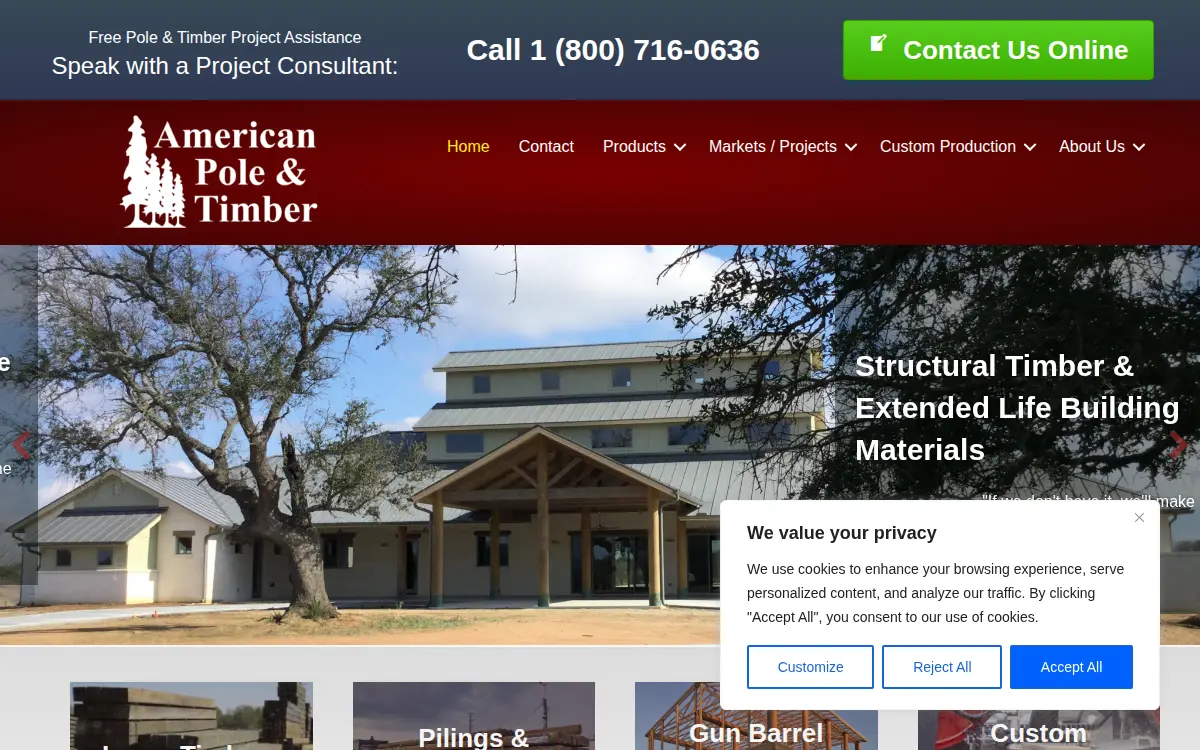 Homepage of Building Products Plus, LLC