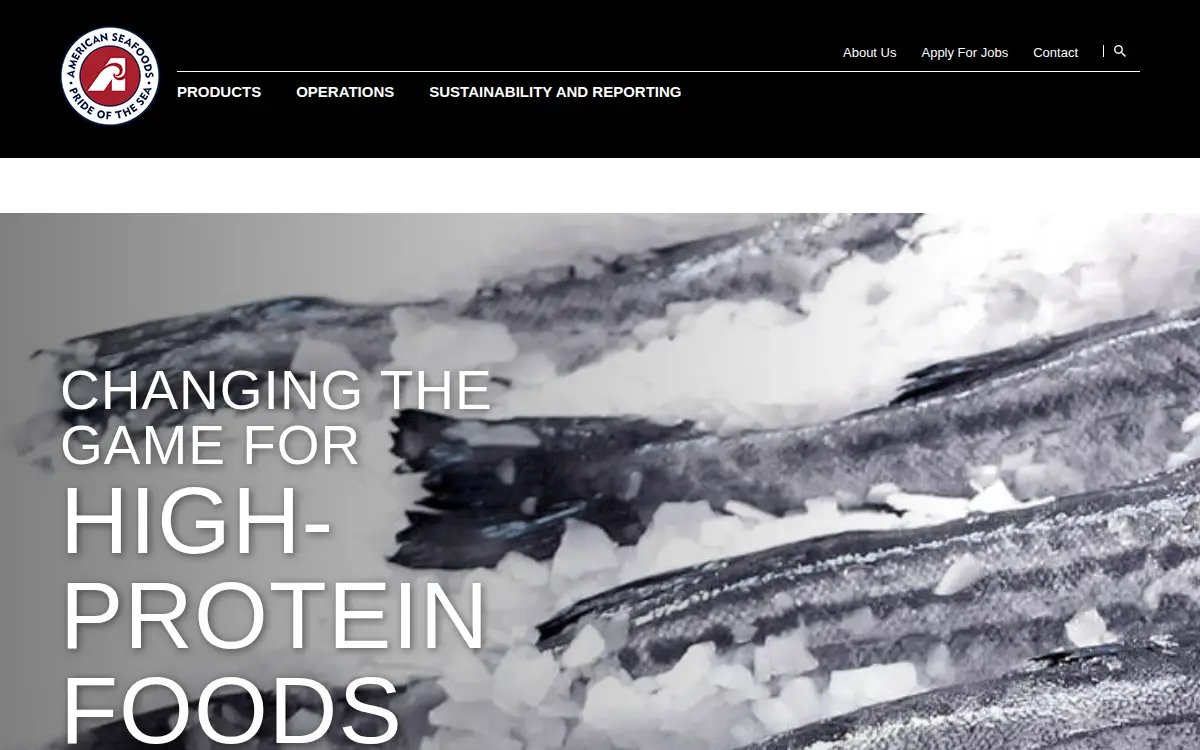Homepage of American Seafoods Company LLC