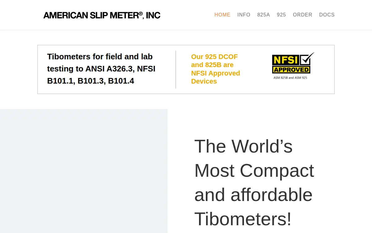 Homepage of American Slipmeter, INC