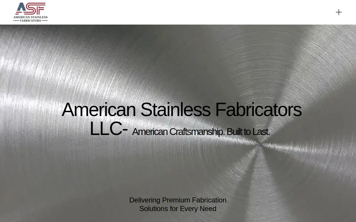 Homepage of American Stainless Fabricators LLC