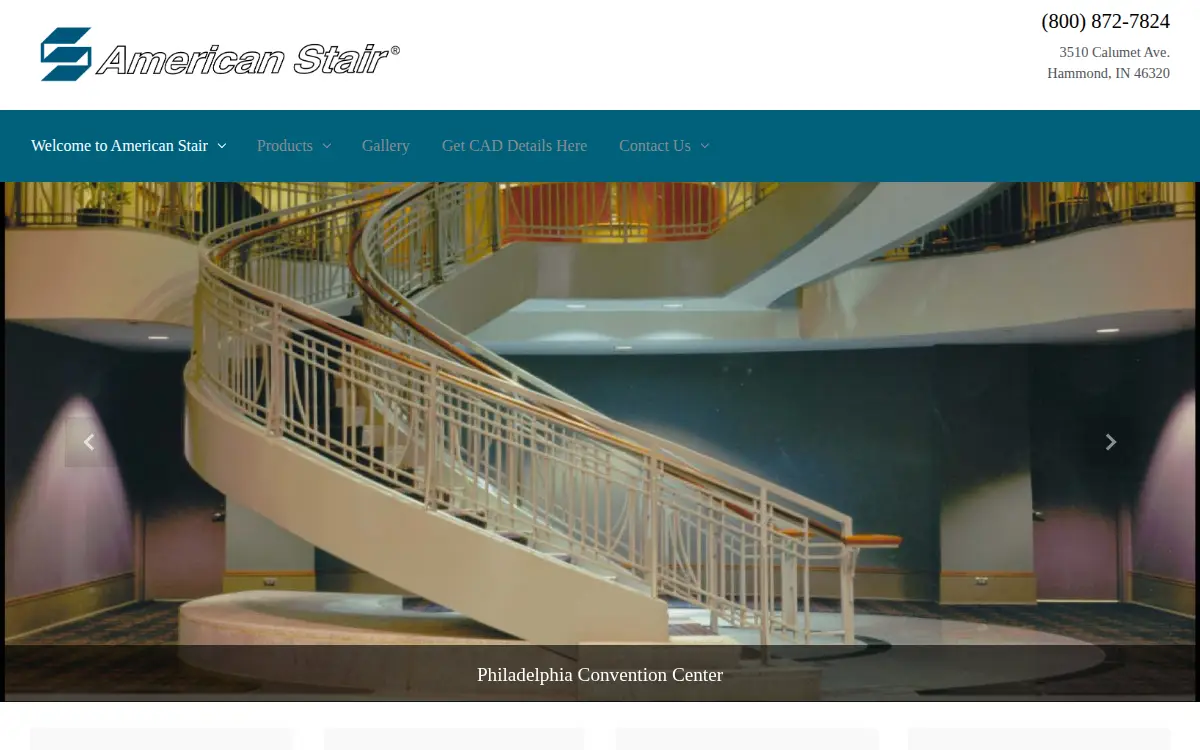 Homepage of American Stair Corporation, INC.