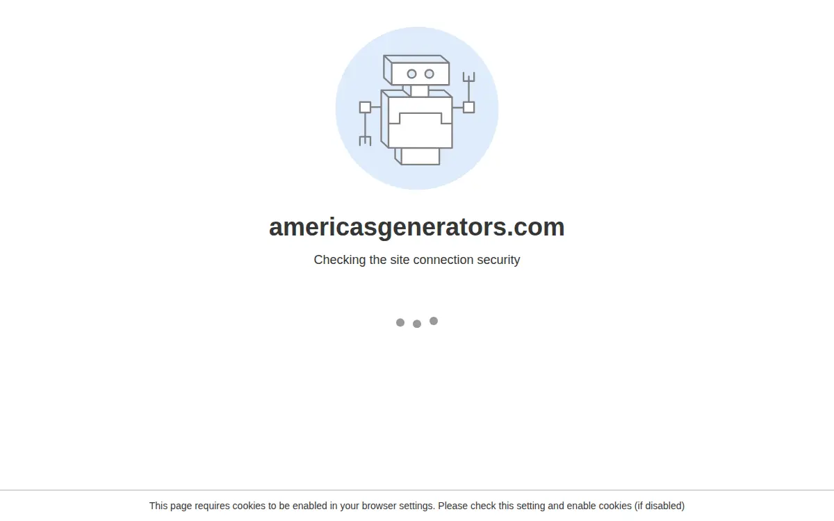 Homepage of Americas Generators, INC.