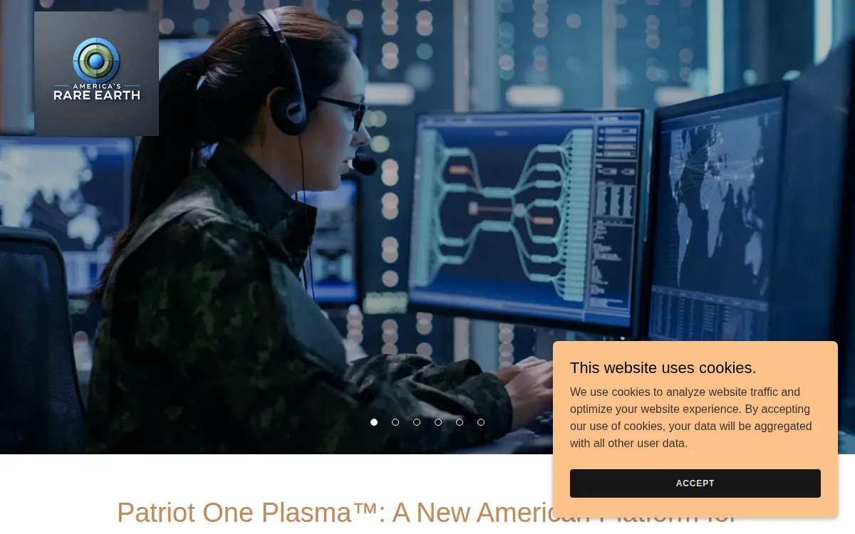 Homepage of Americas Rare Earth CORP