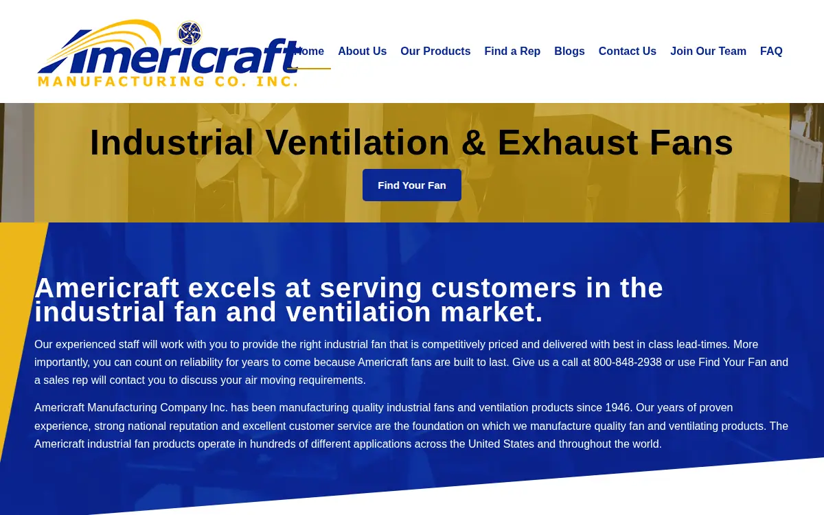 Homepage of Americraft Manufacturing CO INC