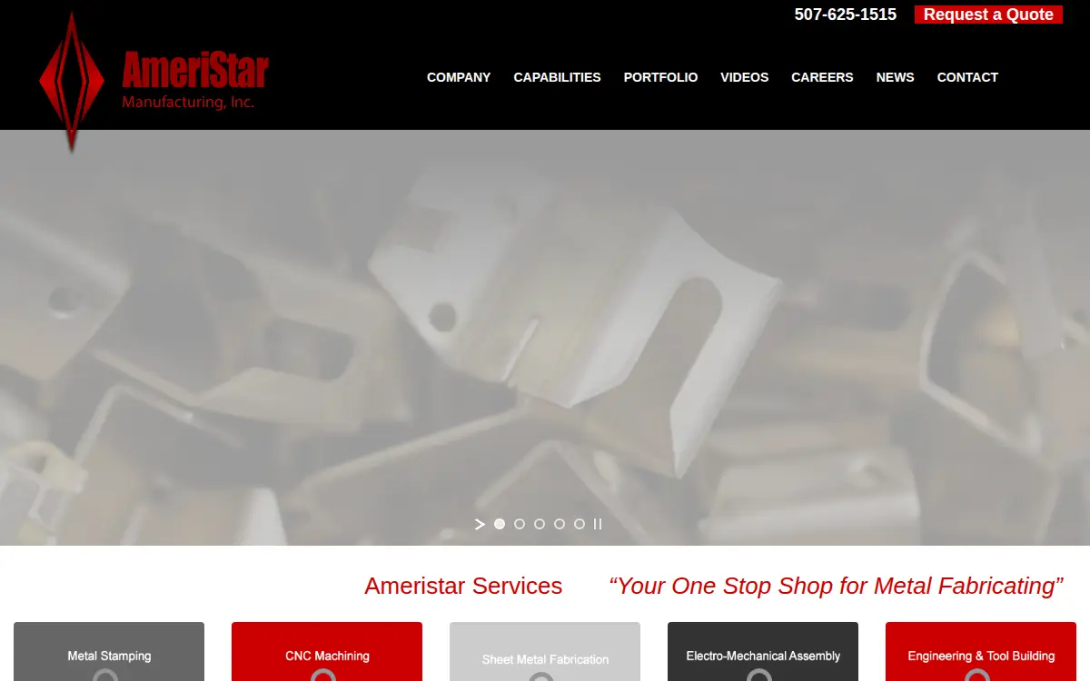 Homepage of Ameristar Manufacturing, INC