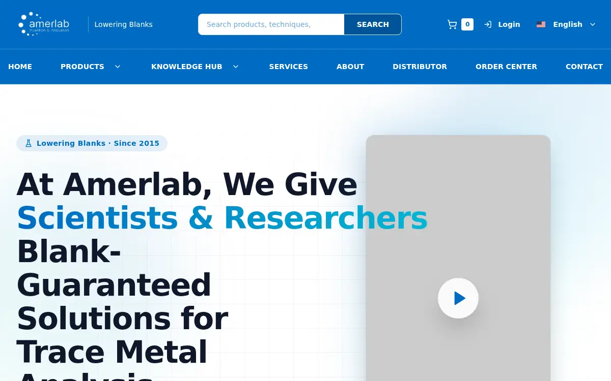 Homepage of Amerlab Scientific LLC
