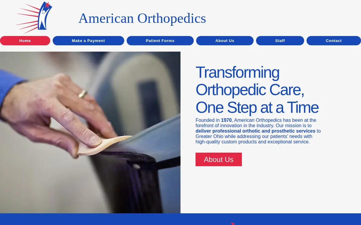 Homepage of American Orthopedics, LLC