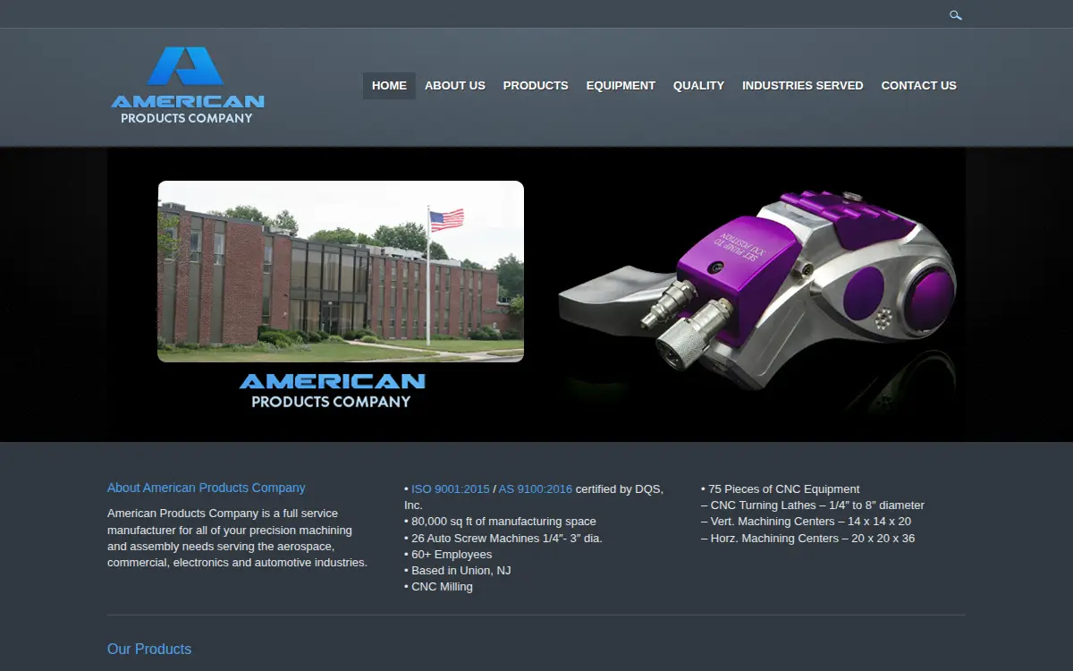 Homepage of American Products CO INC