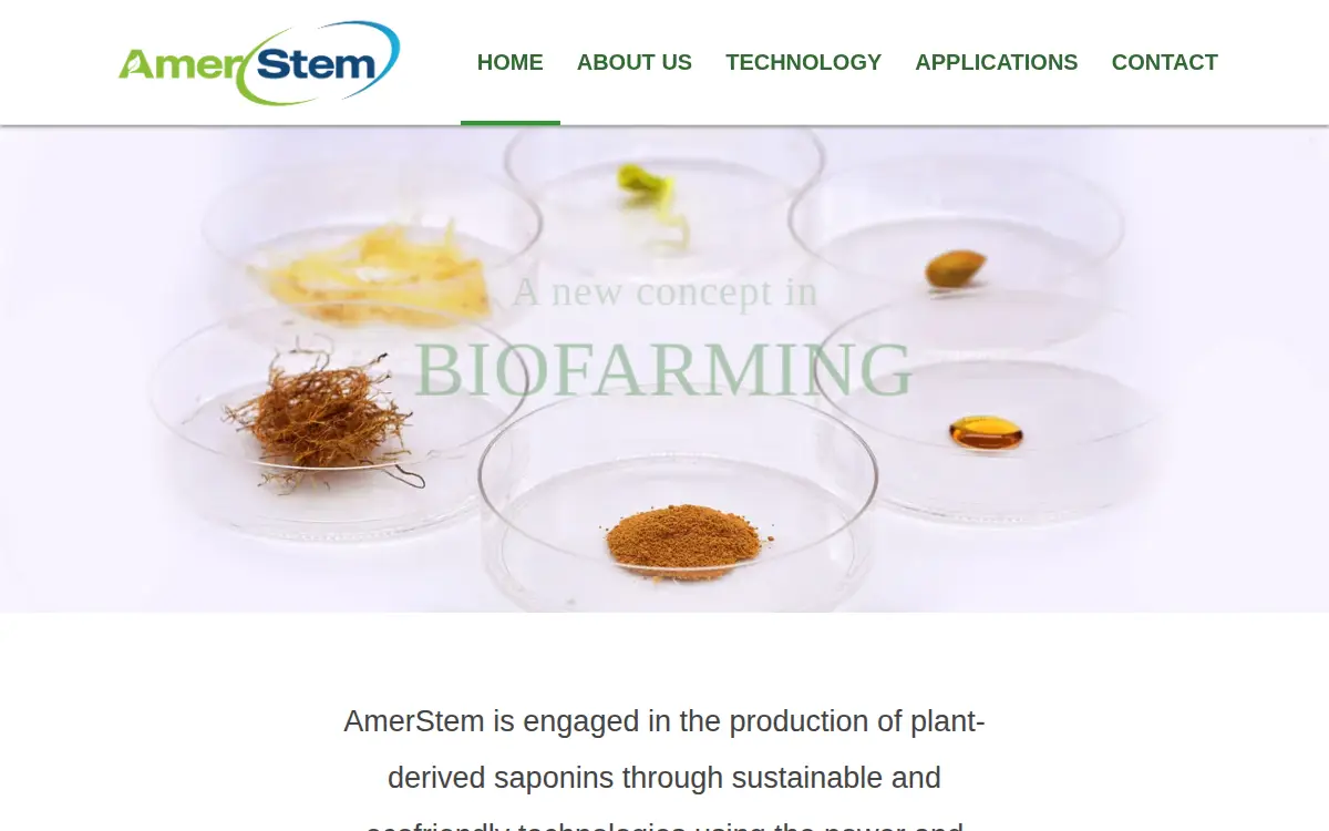 Homepage of Amerstem, INC.