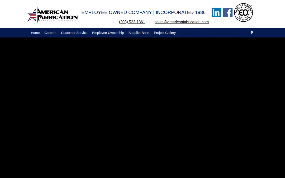 Homepage of American Fabrication INC