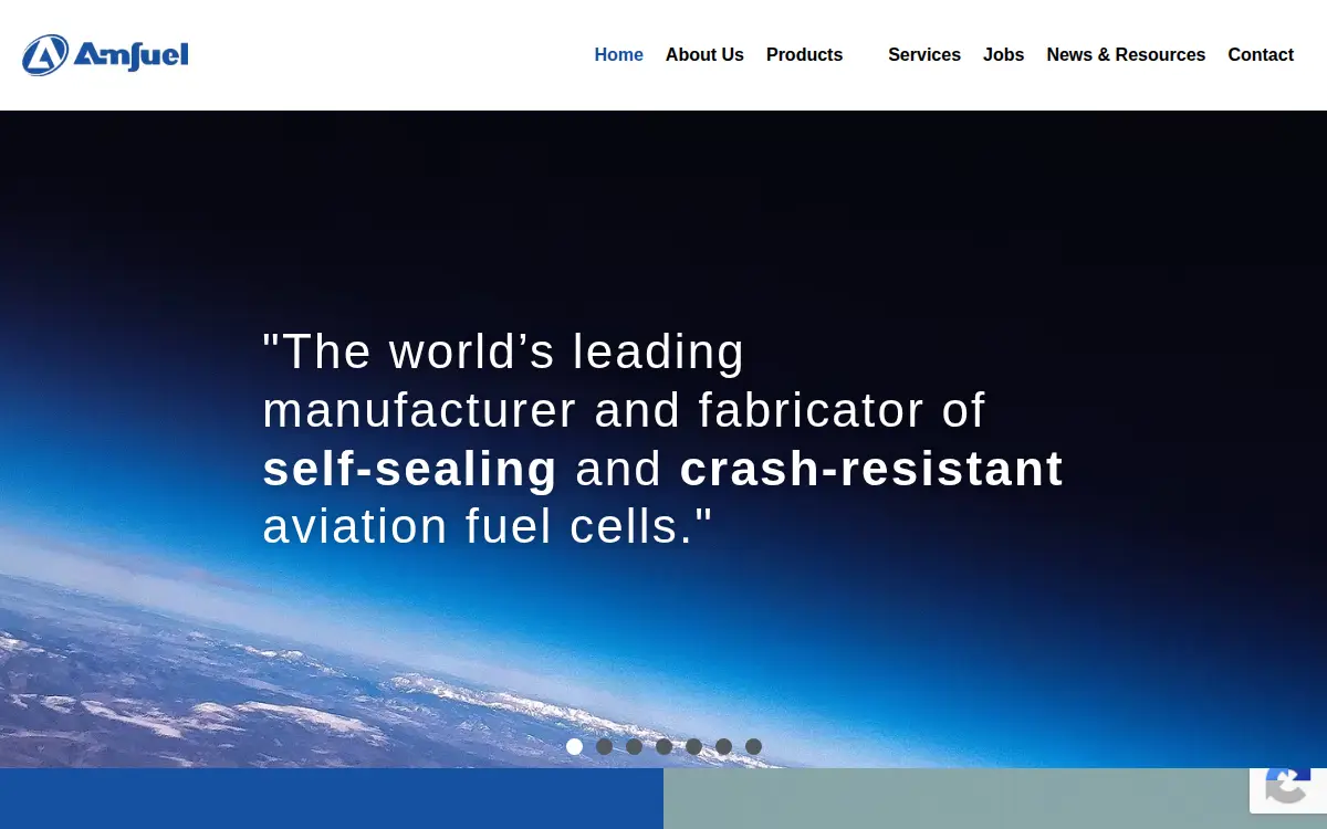 Homepage of American Fuel Cell and Coated Fabrics Company, LLC