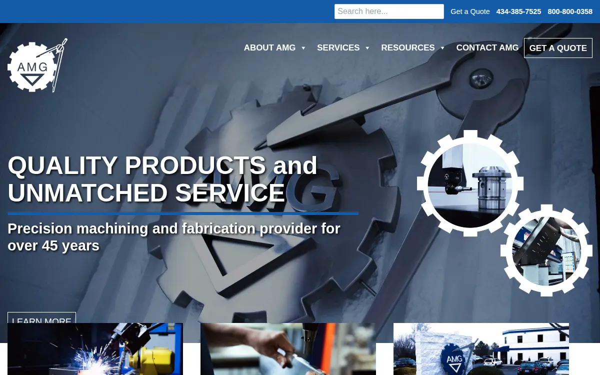 Homepage of Amg, INC.