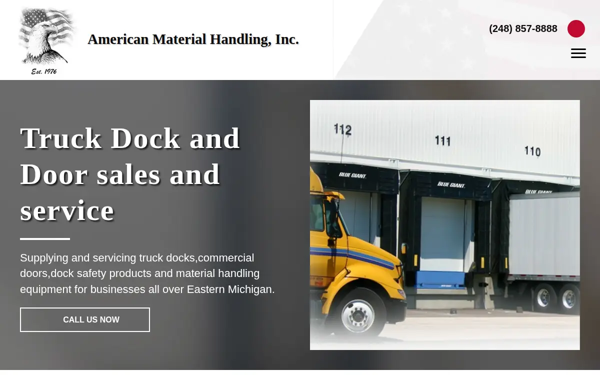 Homepage of American Material Handling, INC