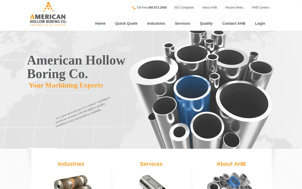 Homepage of American Hollow Boring CO