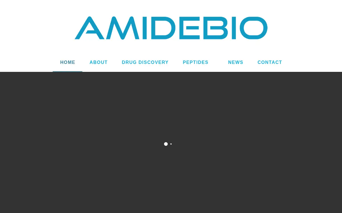 Homepage of Amidebio, LLC