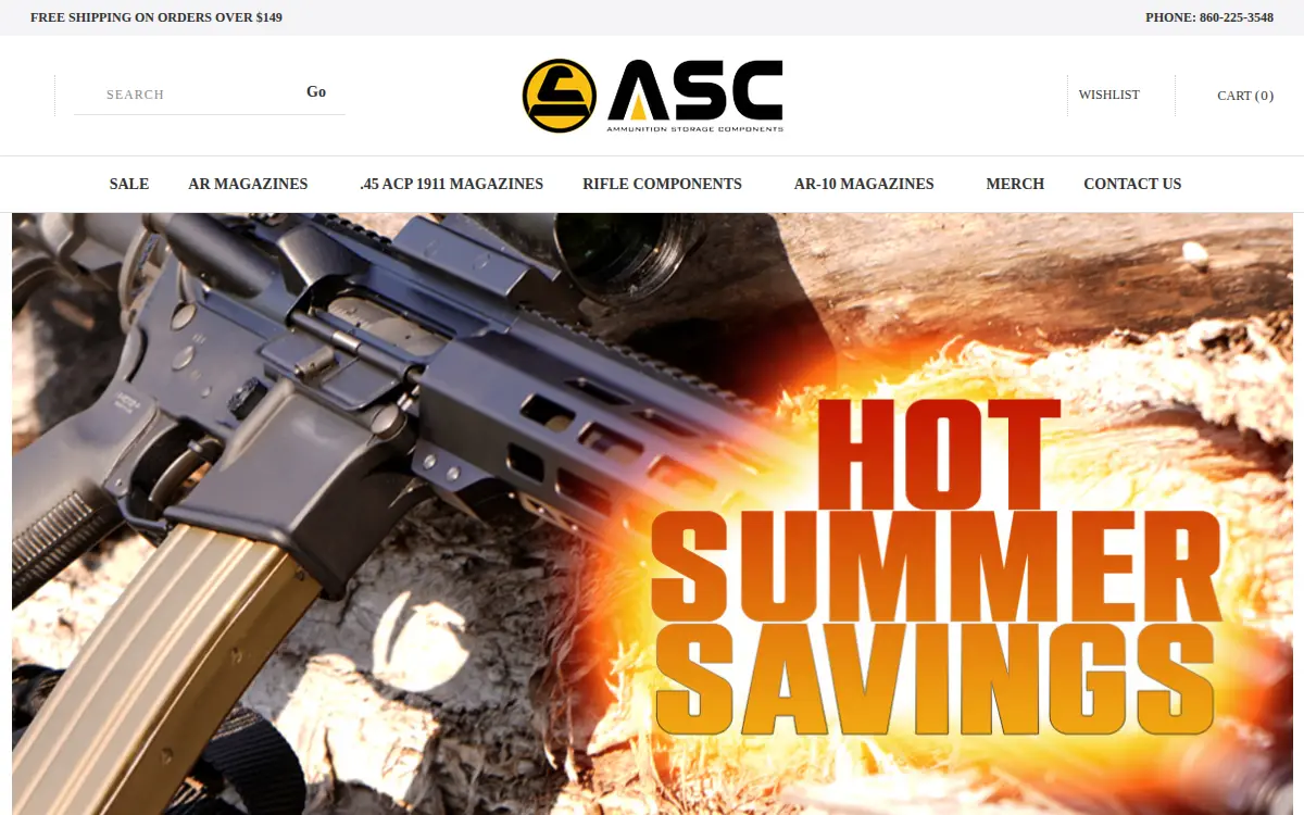Homepage of Ammunition Storage Components LLC