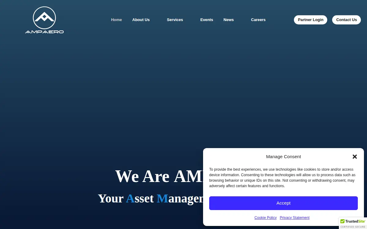 Homepage of Amp Aero Services LLC