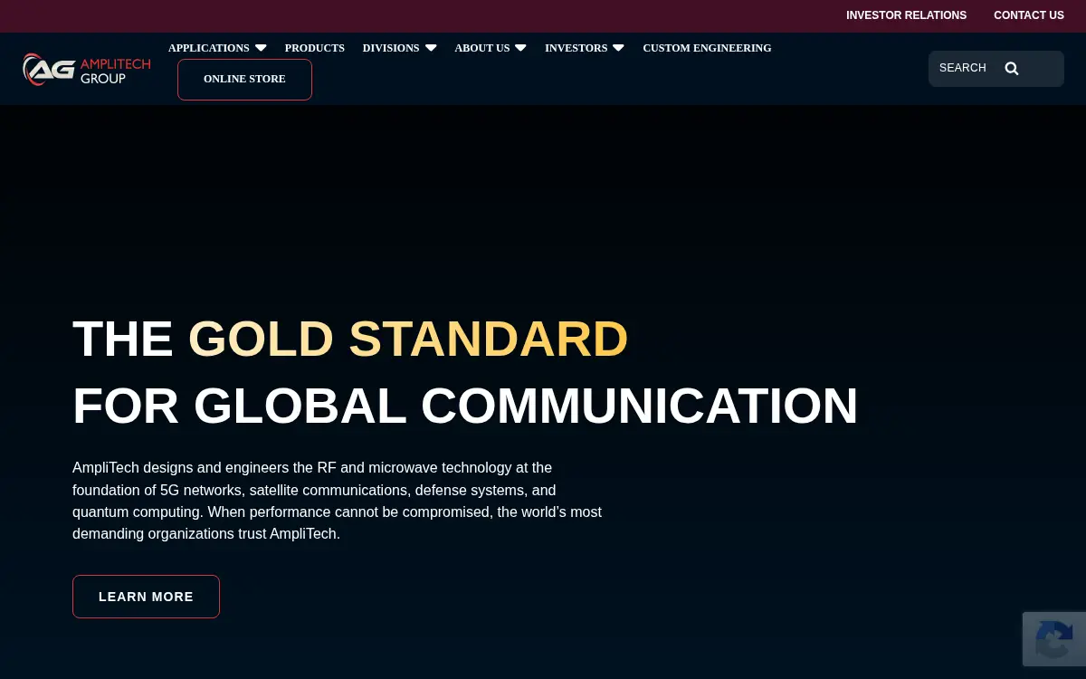 Homepage of Amplitech, INC.