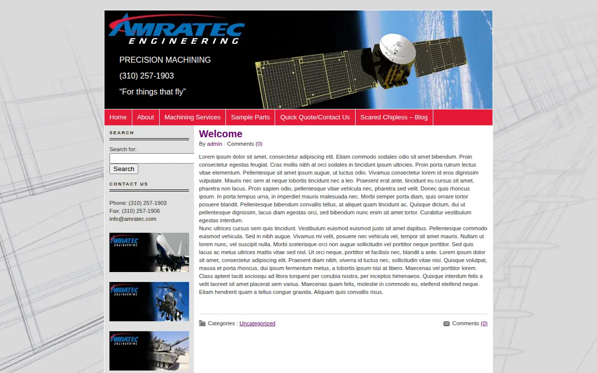 Homepage of Aeroliant Manufacturing INC