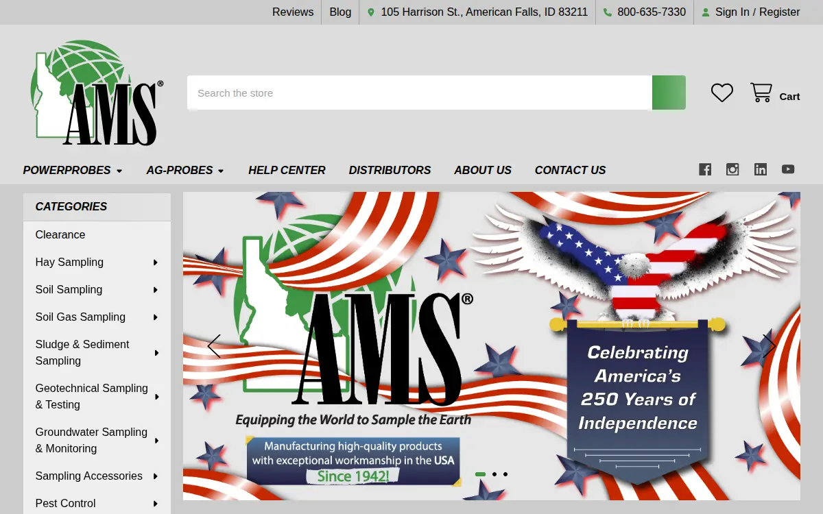 Homepage of Ams, INC