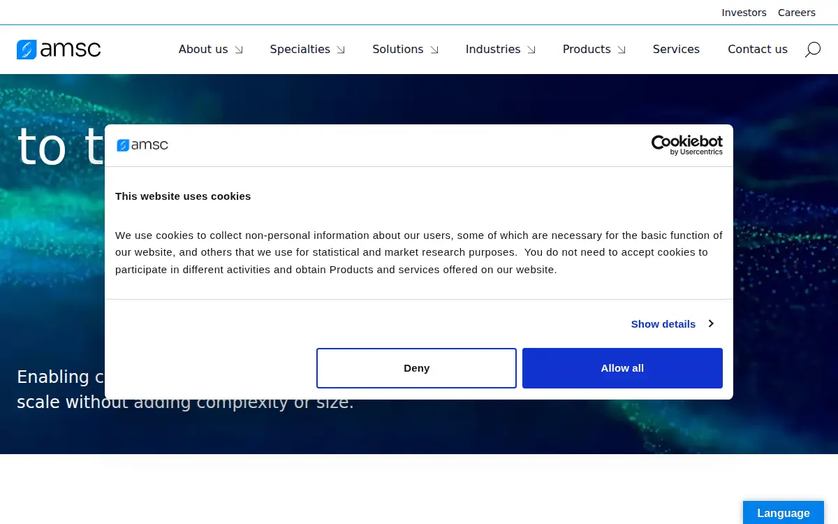 Homepage of American Superconductor CORP