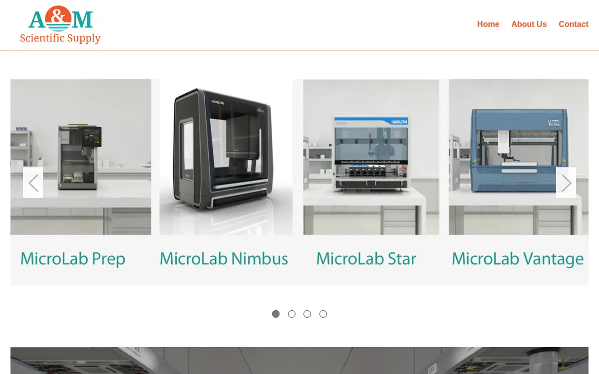 Homepage of A&m Scientific Supply LLC