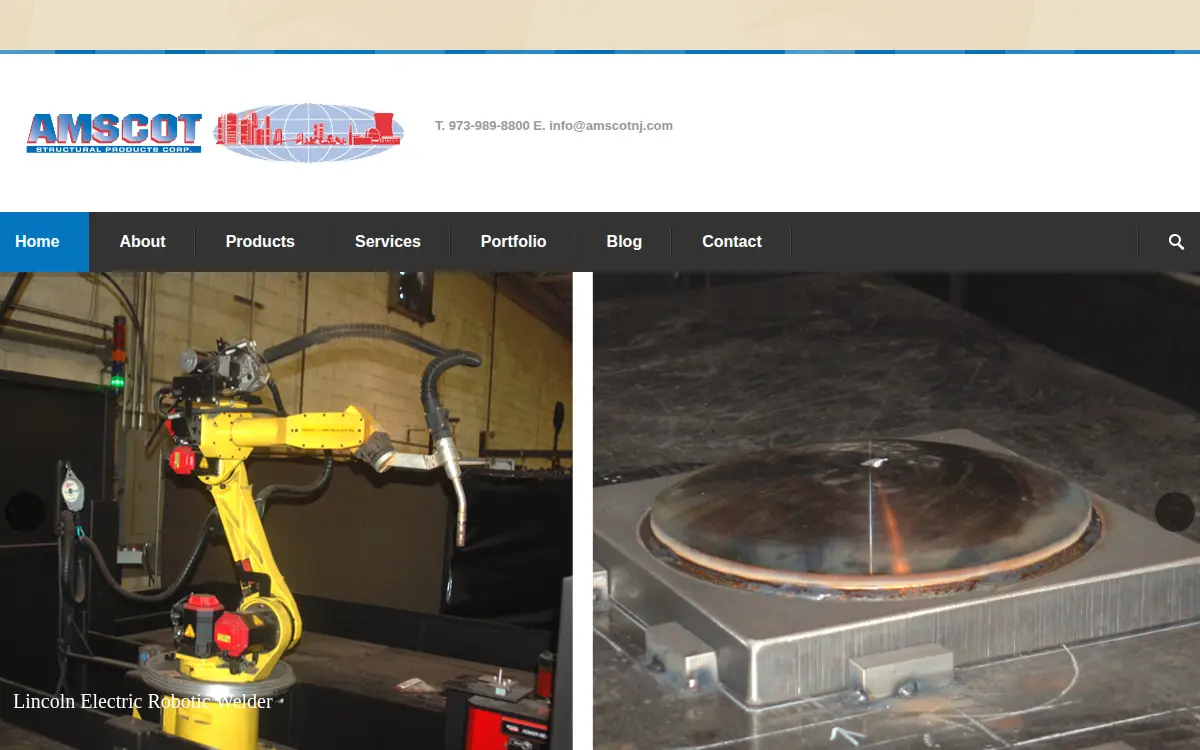 Homepage of Amscot Structural Products Corporation
