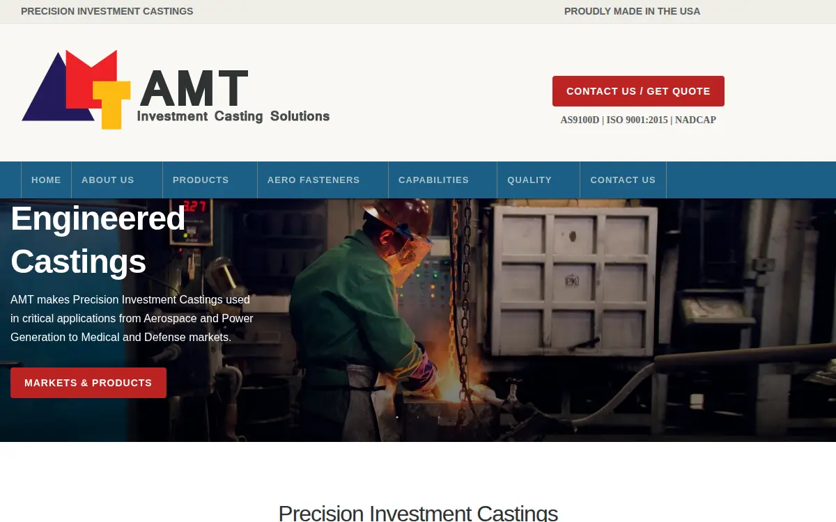 Homepage of Amt Incorporated