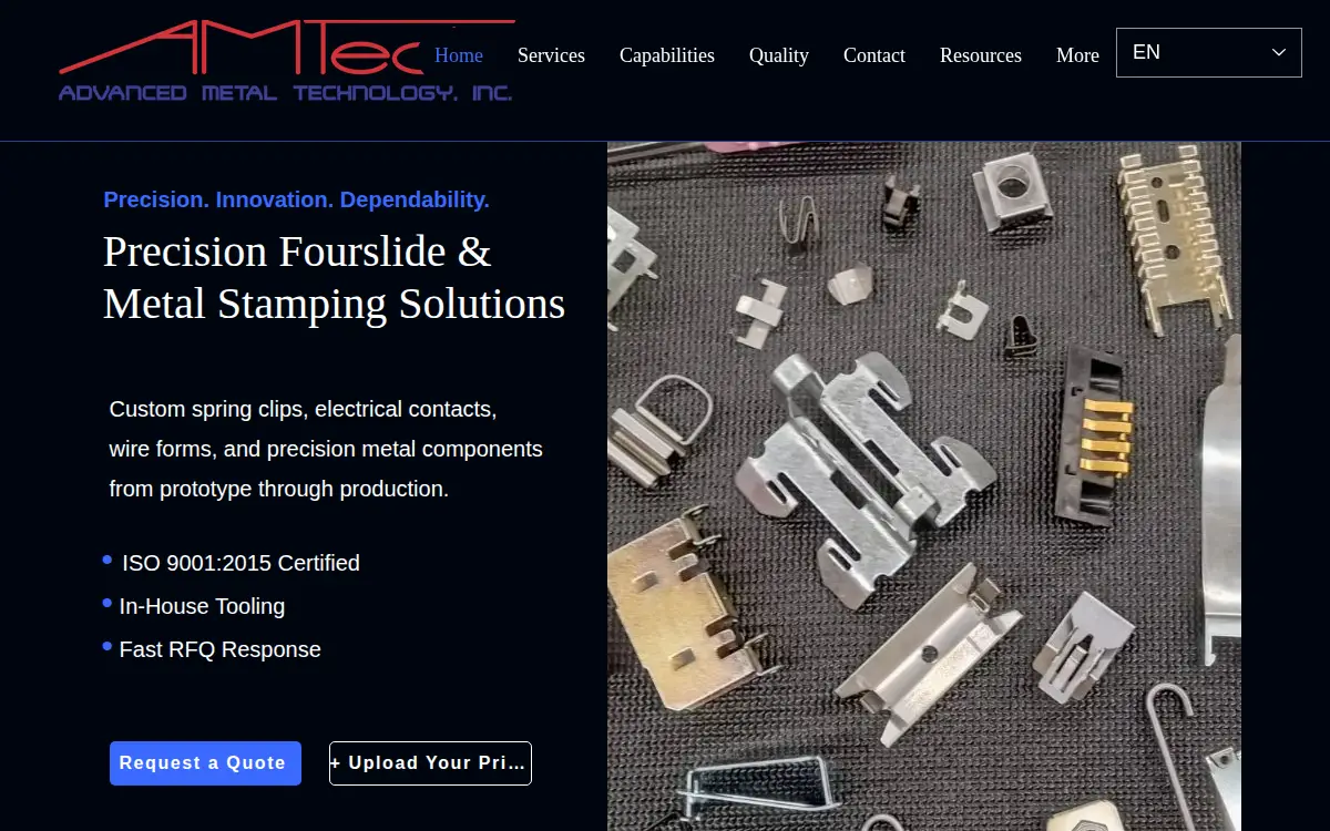 Homepage of Advanced Metal Technology, INC.