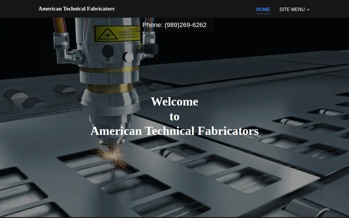 Homepage of American Technical Fabricators LLC