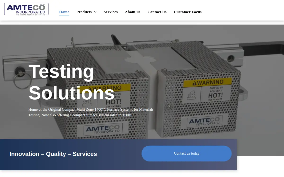Homepage of Amteco INC