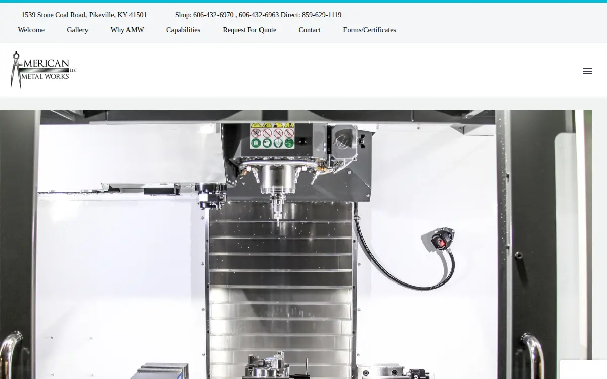 Homepage of American Metal Works, LLC