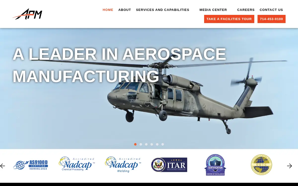 Homepage of Apm Manufacturing