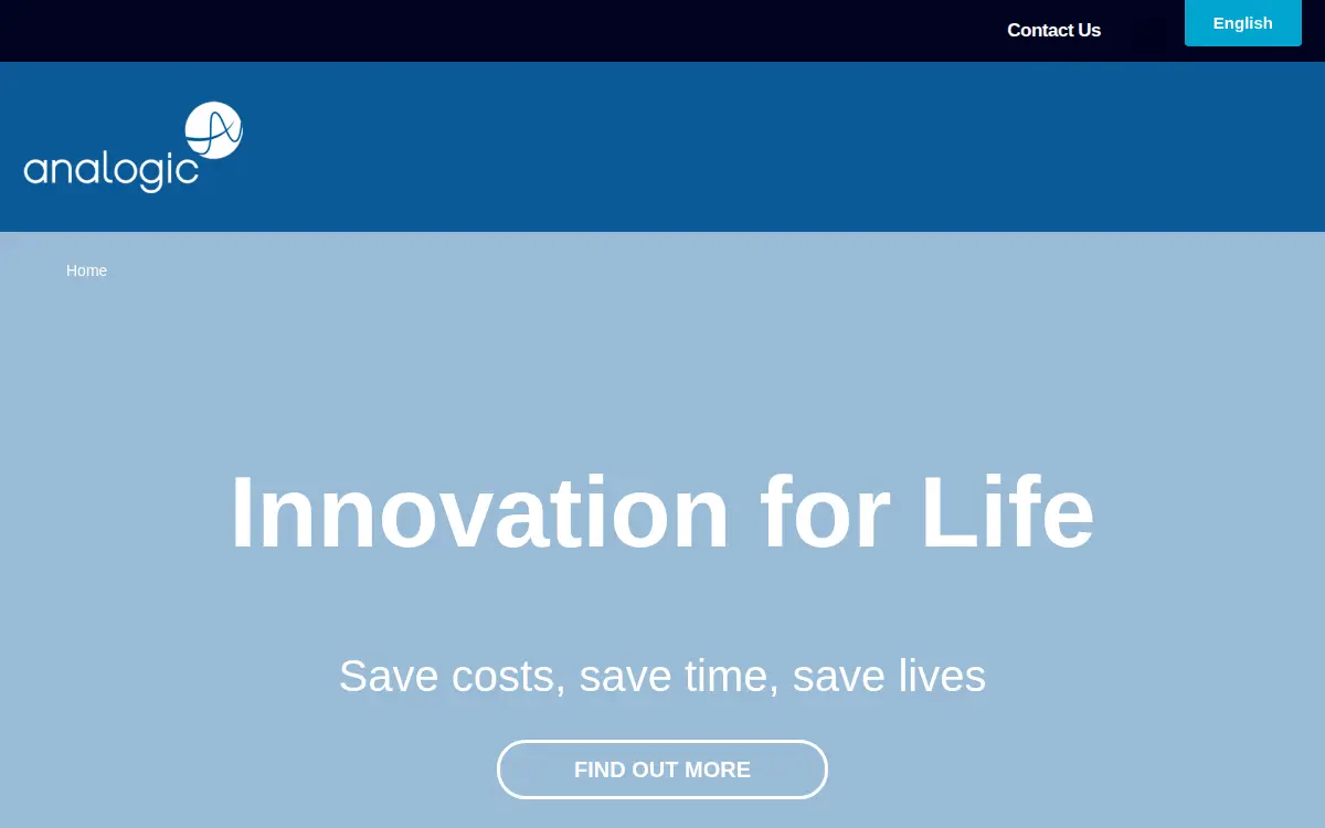Homepage of Analogic CORP