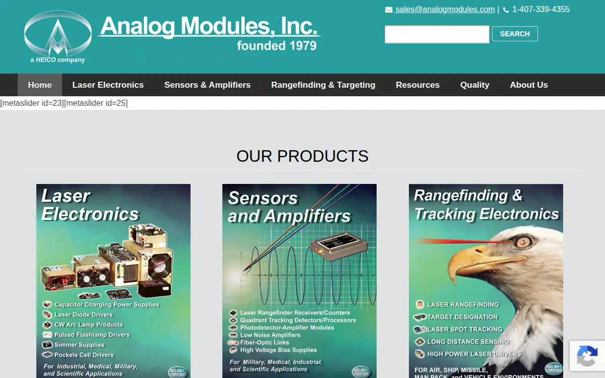 Homepage of Analog Modules, INC