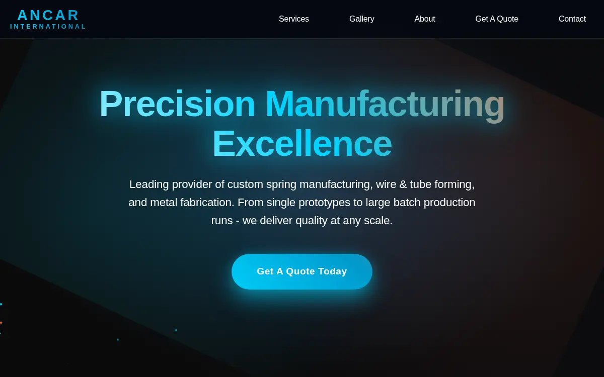 Homepage of Ancar International, INC.