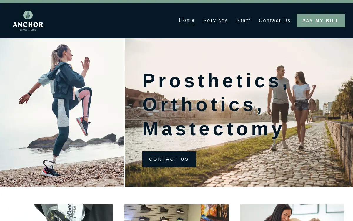 Homepage of Graybeal Orthopedic Appliances, LLC