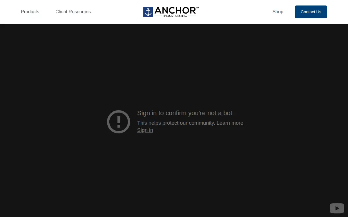Homepage of Anchor Industries INC.