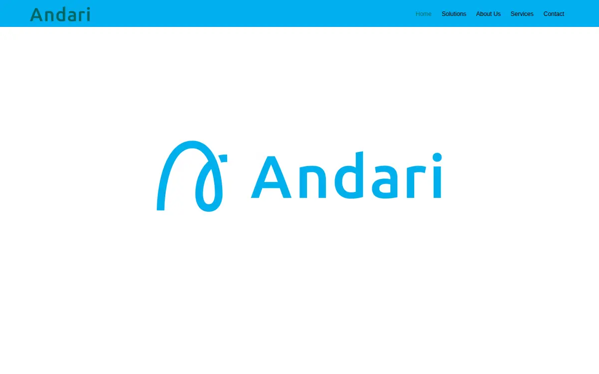 Homepage of Andari Fashion INC.