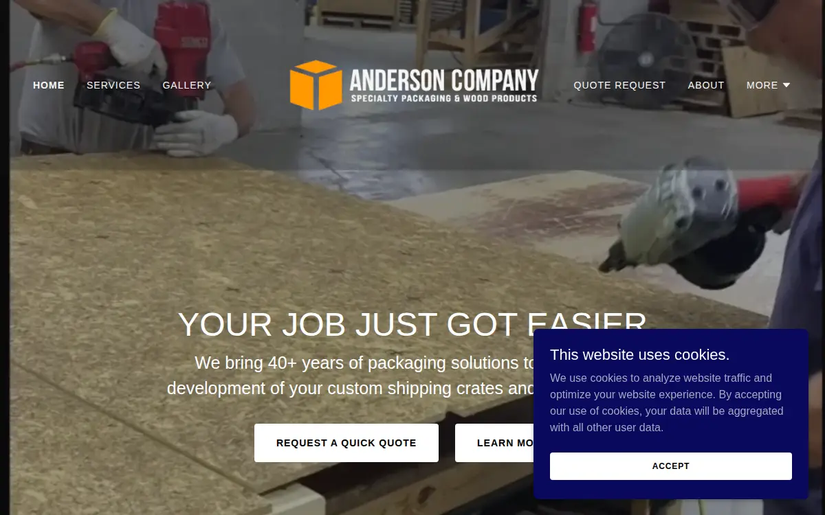 Homepage of Anderson CO Mfg LLC