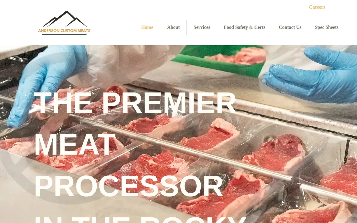 Homepage of Anderson Boneless Beef Holdings LLC