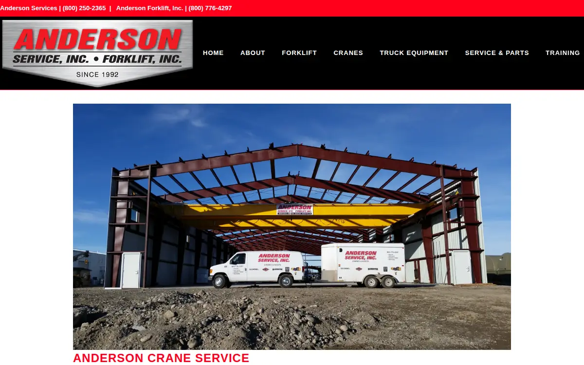 Homepage of Anderson Service INC