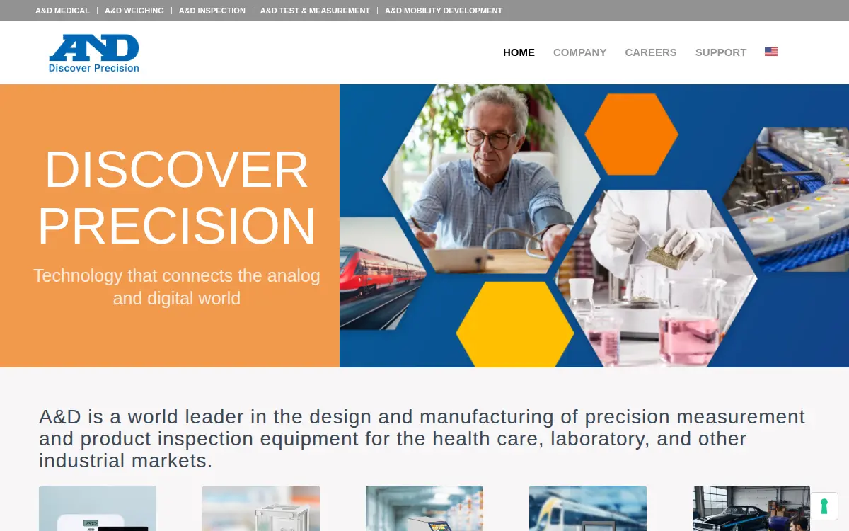 Homepage of A & D Engineering INC