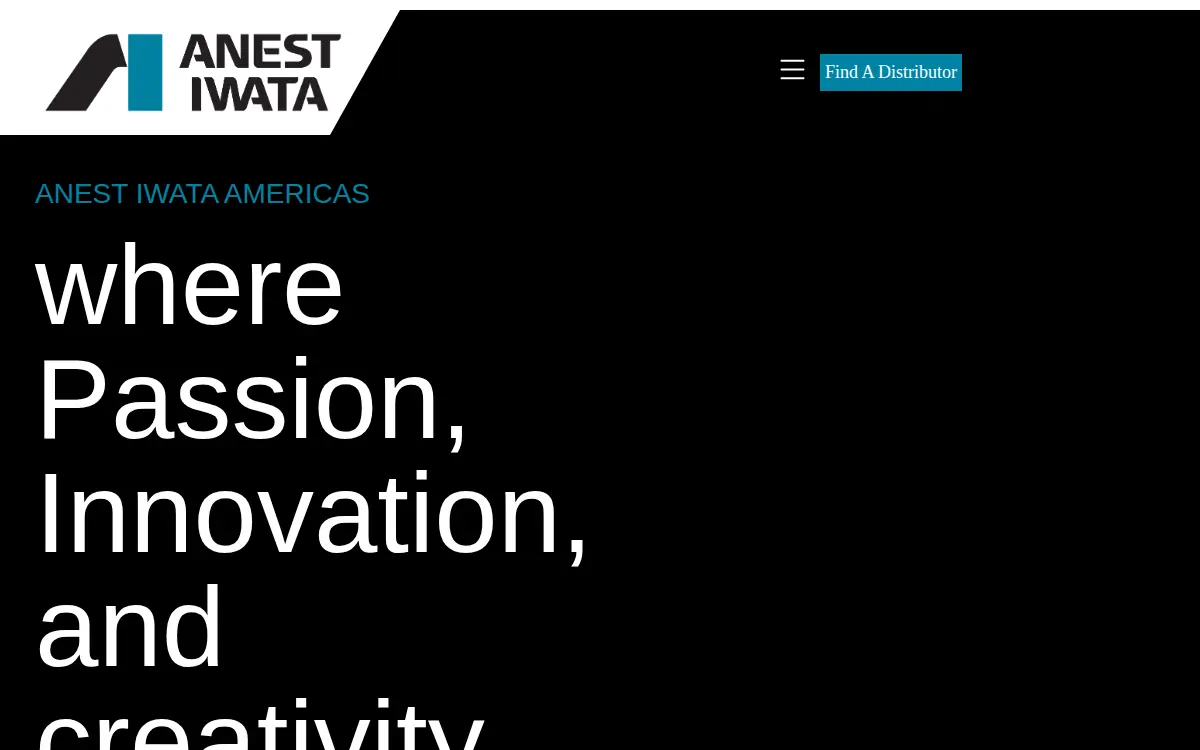 Homepage of Anest Iwata Americas, INC.