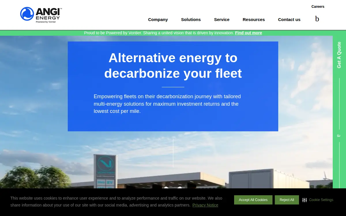 Homepage of Angi Energy Systems, LLC