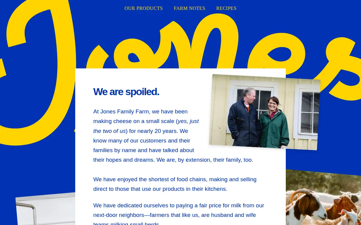 Homepage of Jones Family Farm LLC
