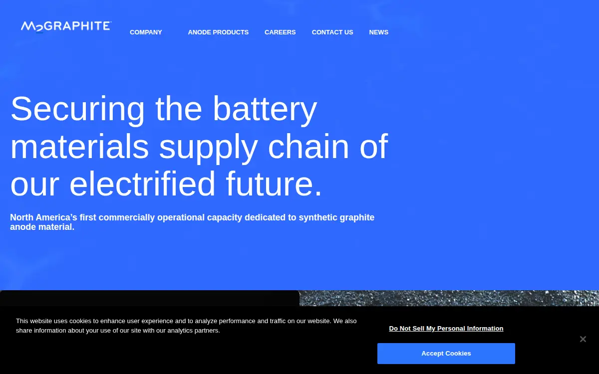 Homepage of Anovion LLC